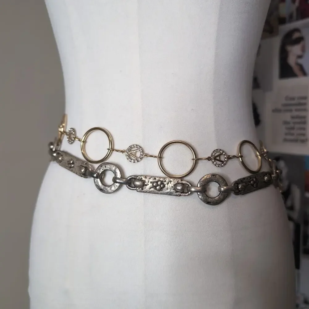 Mixed Metal Layered Chain Belt Vintage Set